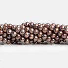 6-7mm Plum Large Hole Off Round Pearls 15 inch 65 pieces - The Bead Traders