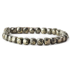 6-7mm Pyrite Faceted Cube Beads 29 pieces - The Bead Traders