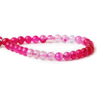 6 - 7mm Shaded Hot Pink Chalcedony Plain Round Beads 8 inch 35 pieces - The Bead Traders
