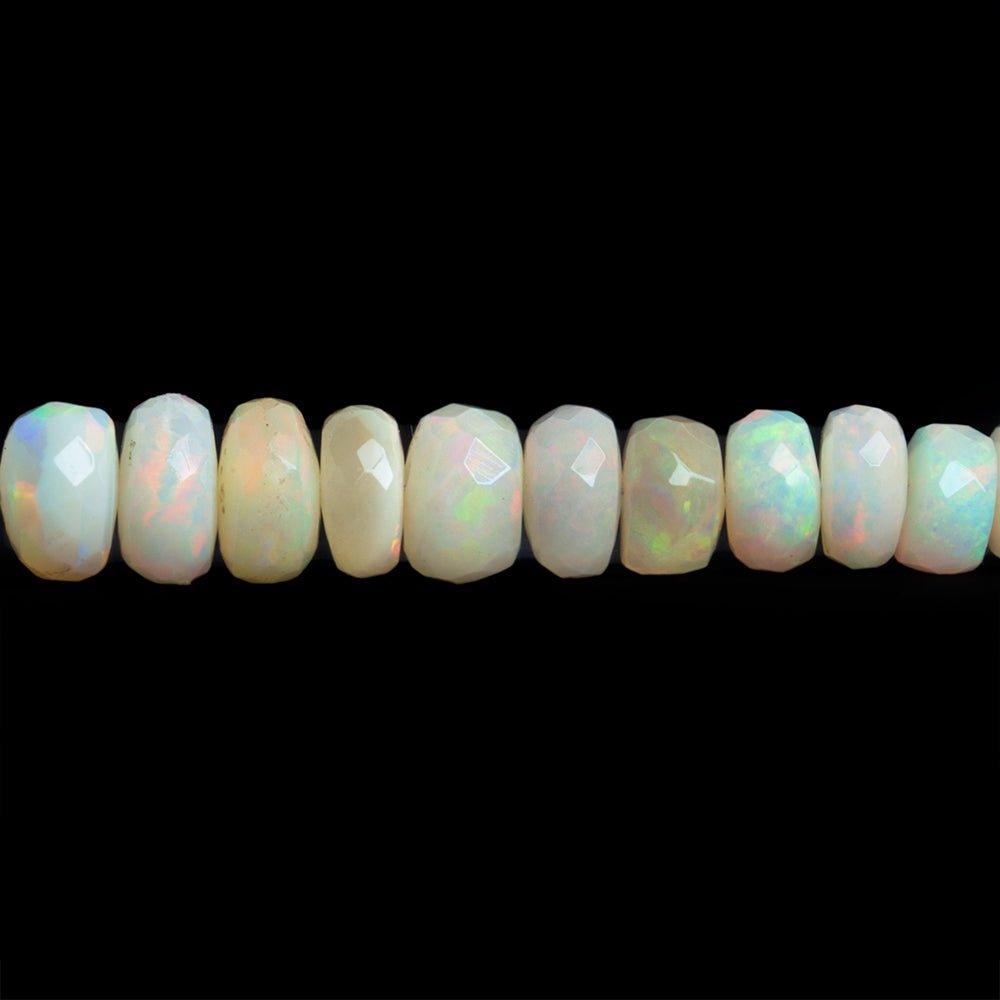 6-8.5mm Ethiopian Opal Faceted Rondelle Beads 18 inch 125pcs - The Bead Traders