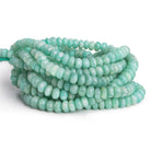 6-8mm Amazonite Plain Rondelles 16 inch 85 beads - The Bead Traders