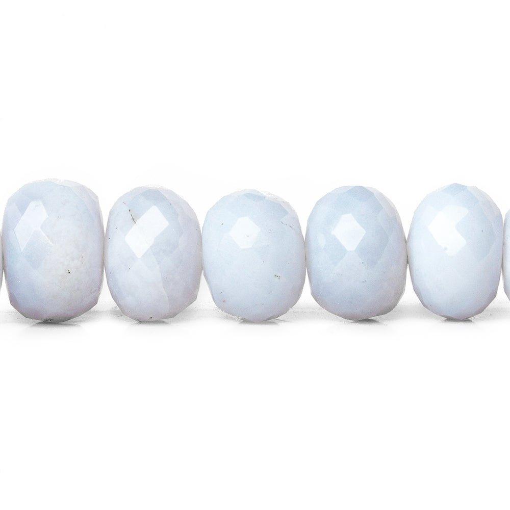 6-8mm Blue Chalcedony Faceted Rondelle 16 inch 76 beads - The Bead Traders