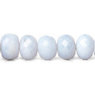 6-8mm Blue Chalcedony Faceted Rondelle 16 inch 76 beads - The Bead Traders