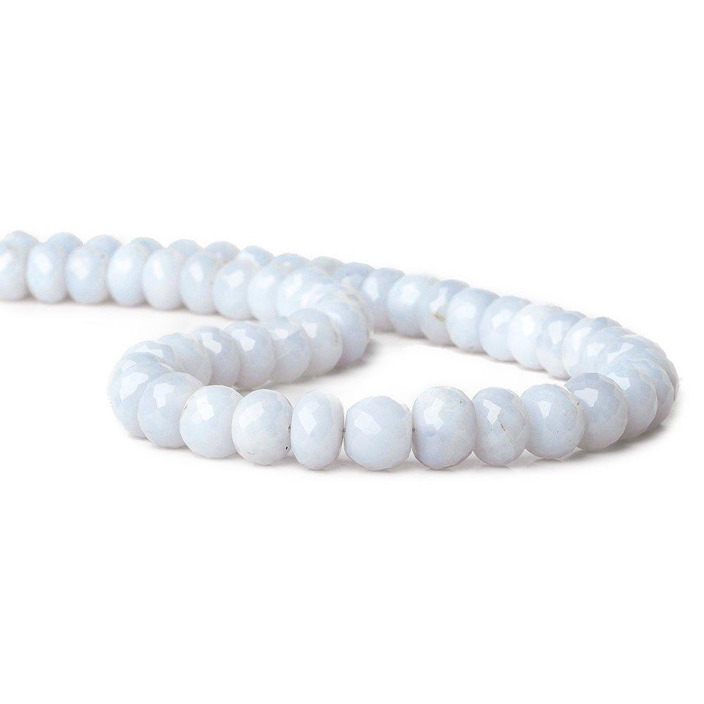 6-8mm Blue Chalcedony Faceted Rondelle 16 inch 76 beads - The Bead Traders