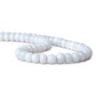 6-8mm Blue Chalcedony Faceted Rondelle 16 inch 76 beads - The Bead Traders
