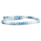 6-8mm Denim Blue Opal Plain Rondelle Beads 18 inch 100pcs - The Bead Traders