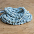 6-8mm Denim Opal Plain Rondelles 16 inch 85 beads - The Bead Traders