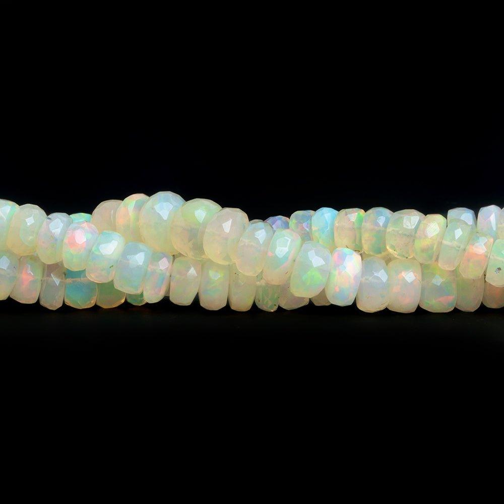 6-8mm Ethiopian Opal Faceted Rondelle Beads 18 inch 140pcs - The Bead Traders