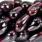 6-8mm Garnet Plain Straight Drilled Teardrop Beads, 16 inch - The Bead Traders