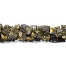 6-8mm Green and Brown Mosaic Jasper Plain Cube Beads 58 pieces - The Bead Traders
