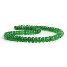 6-8mm Green Aventurine Plain Rondelles 16 inch 80 beads - The Bead Traders