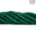 6-8mm Green Onyx Plain Rondelles 16 inch 75 beads - The Bead Traders