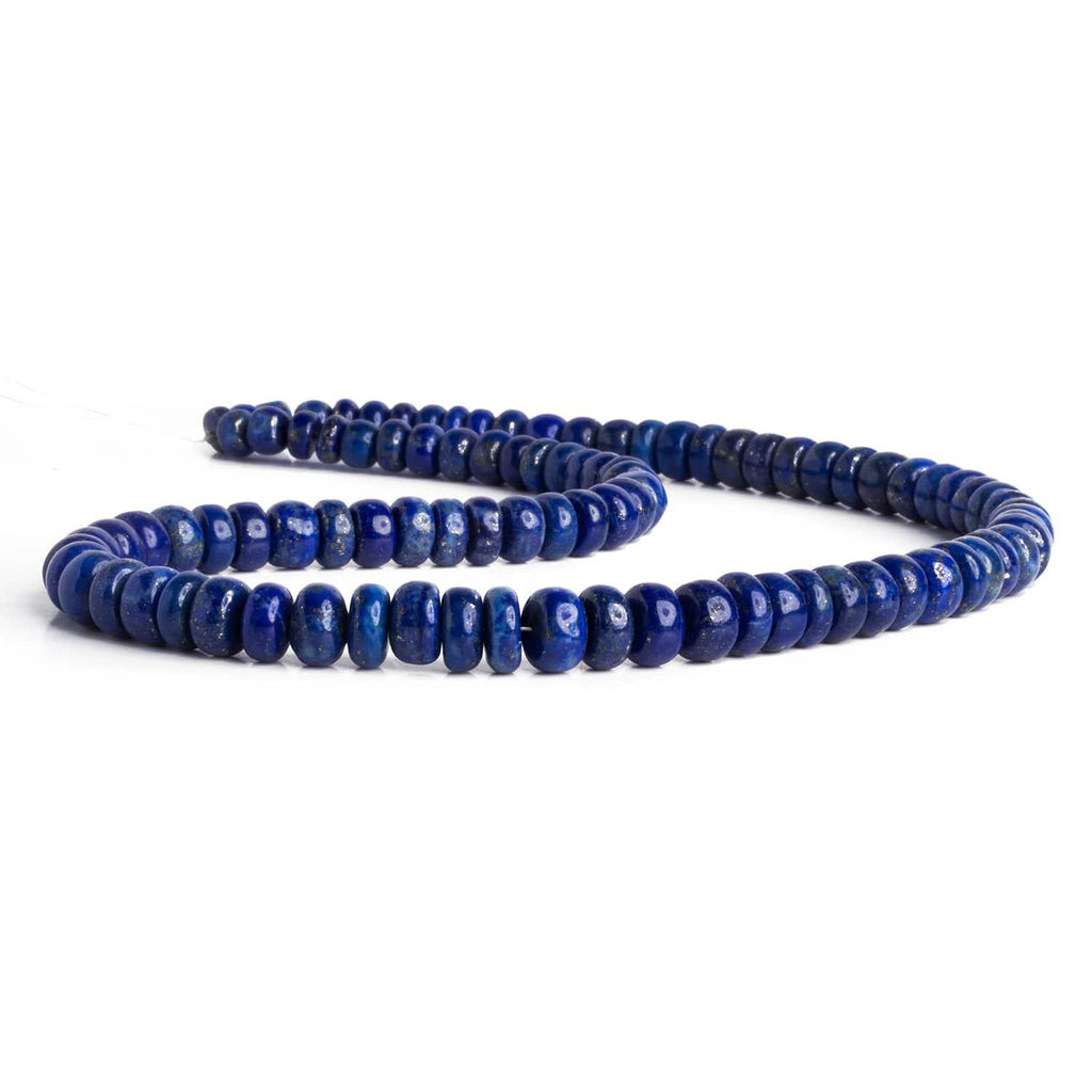 6-8mm Lapis Lazuli Plain Rondelles 16 inch 90 beads - The Bead Traders