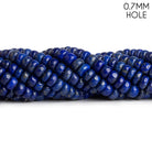 6-8mm Lapis Lazuli Plain Rondelles 16 inch 90 beads - The Bead Traders