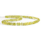 6-8mm Lemon Quartz Plain Rondelles 16 inch 80 beads - The Bead Traders