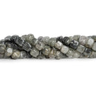 6-8mm Moss Quartz Plain Cubes 16 inch 65 beads - The Bead Traders