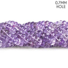 6-8mm Pink Amethyst Plain Rondelles 16 inch 80 beads - The Bead Traders