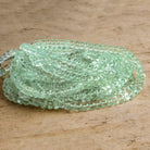 6-8mm Prasiolite Plain Rondelles 16 inch 90 beads - The Bead Traders