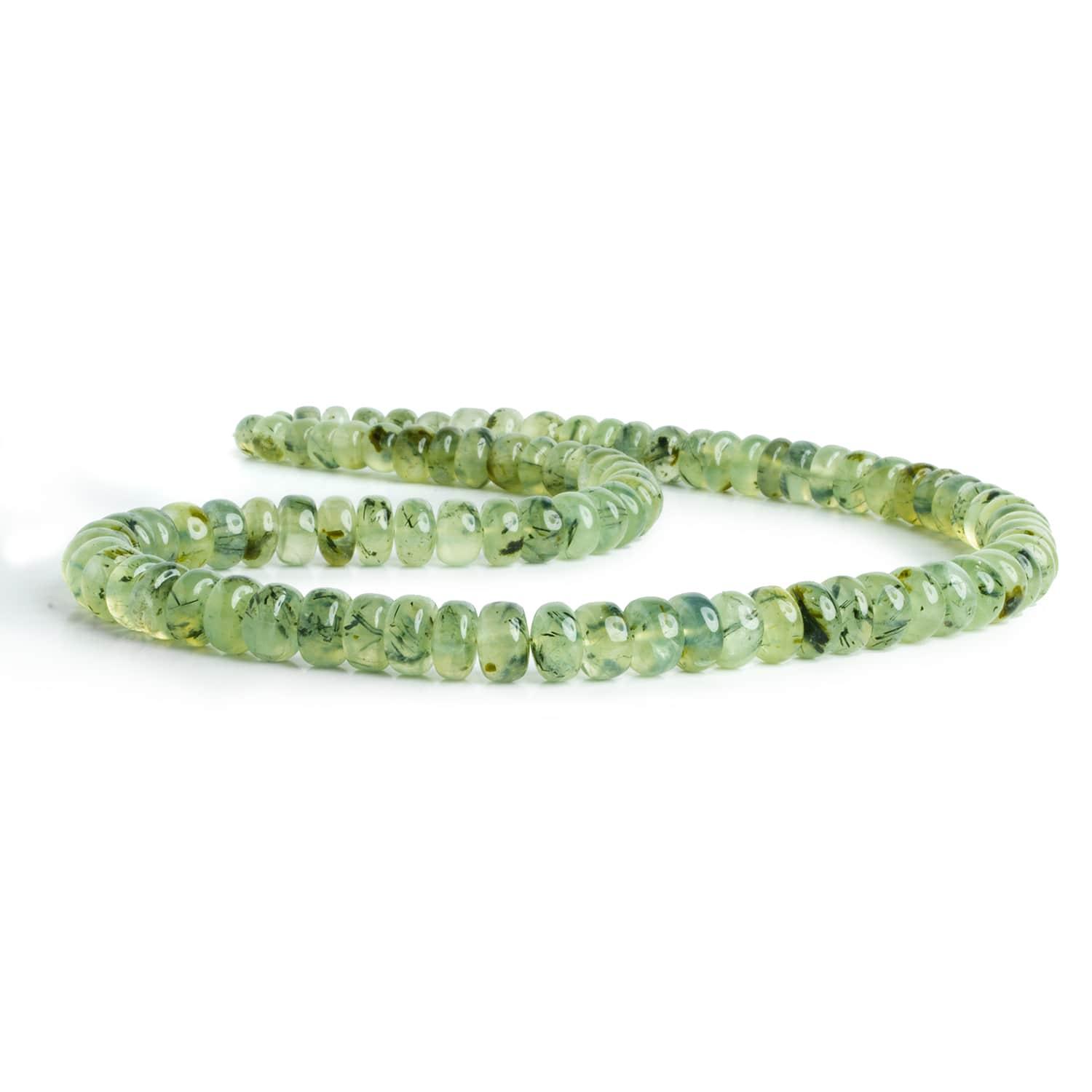 6-8mm Prehnite Plain Rondelles 16 inch 85 beads - The Bead Traders