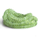 6-8mm Prehnite Plain Rondelles 16 inch 85 beads - The Bead Traders
