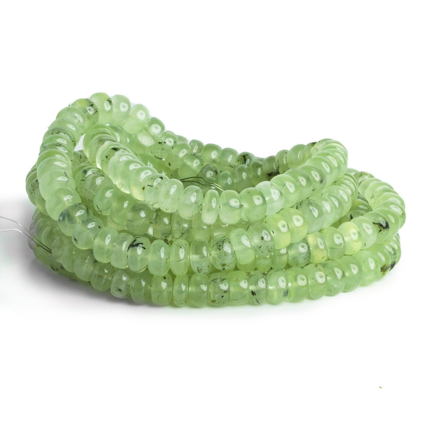 6-8mm Prehnite Plain Rondelles 16 inch 85 beads - The Bead Traders