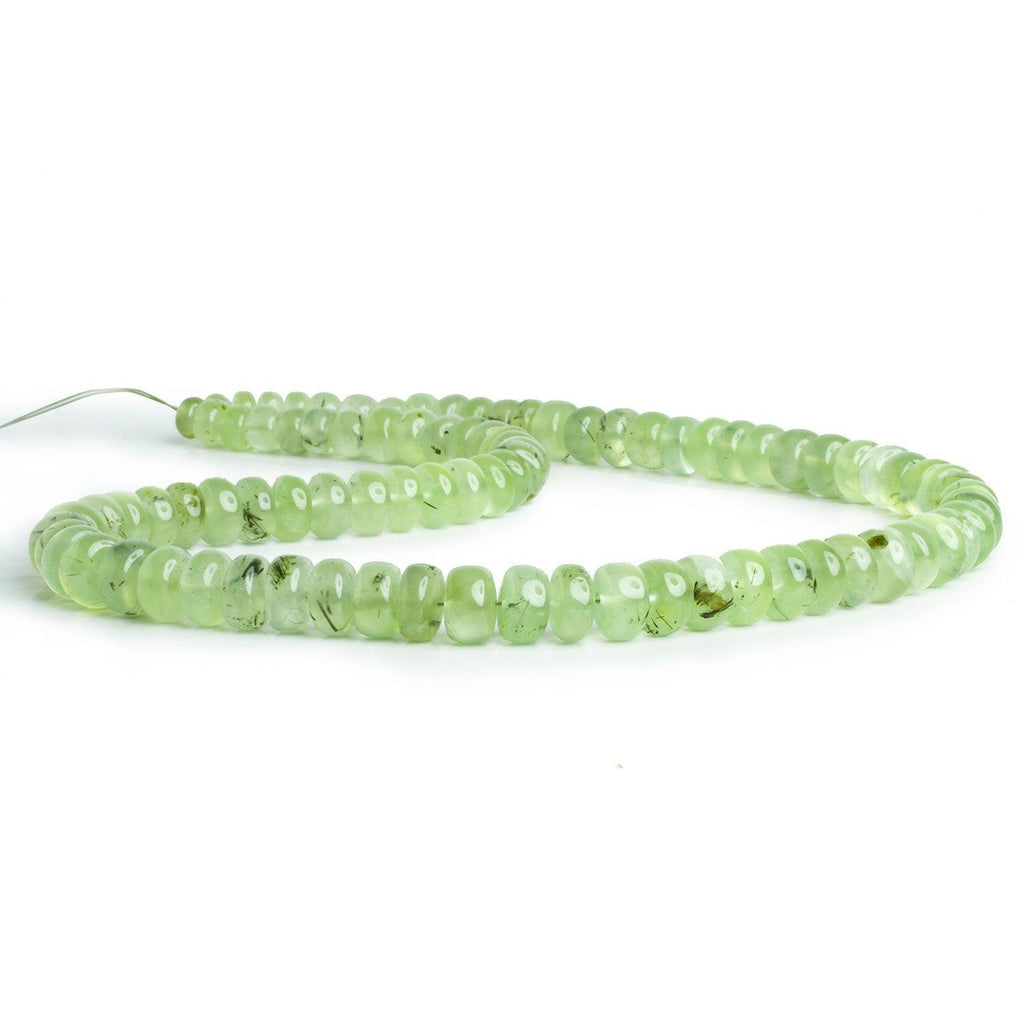 6-8mm Prehnite Plain Rondelles 16 inch 85 beads - The Bead Traders