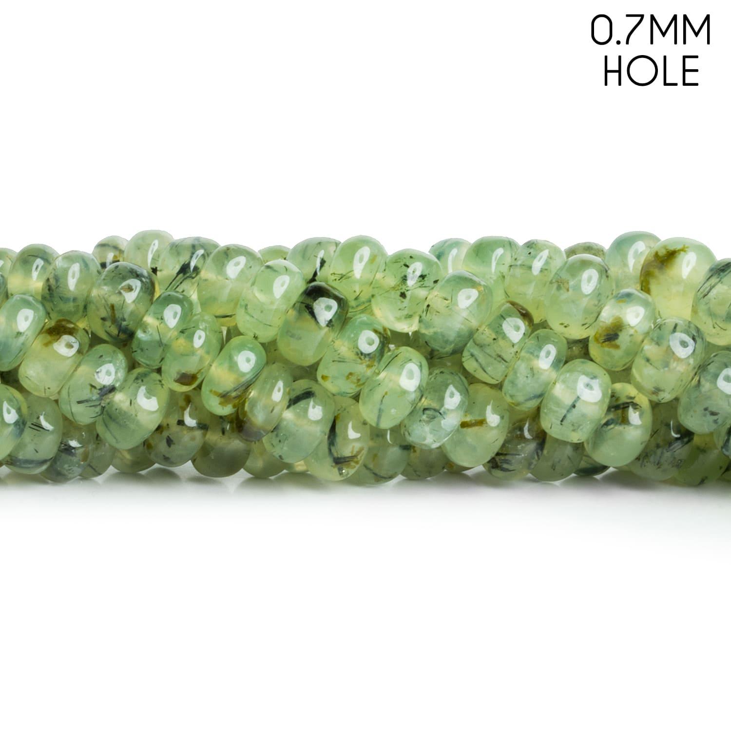 6-8mm Prehnite Plain Rondelles 16 inch 85 beads - The Bead Traders
