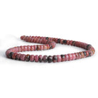 6-8mm Rhodonite Plain Rondelles 16 inch 85 beads - The Bead Traders
