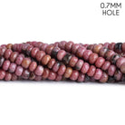 6-8mm Rhodonite Plain Rondelles 16 inch 85 beads - The Bead Traders