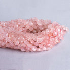 6-8mm Rose Quartz Faceted Coin Beads, 14 inch - The Bead Traders