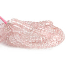 6-8mm Rose Quartz Plain Rondelles 16 inch 80 beads - The Bead Traders