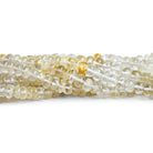6-8mm Rutilated Quartz Plain Rondelles 16 inch 90 beads - The Bead Traders