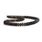 6-8mm Smoky Quartz Plain Rondelles 16 inch 85 beads - The Bead Traders