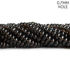 6-8mm Smoky Quartz Plain Rondelles 16 inch 85 beads - The Bead Traders