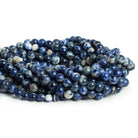 6-8mm Sodalite Handcut Rounds 12 inch 45 pieces - The Bead Traders