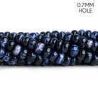 6-8mm Sodalite Plain Rondelles 16 inch 80 beads - The Bead Traders