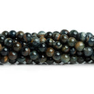 6-8mm Tiger's Eye Handcut Rounds 12 inch 43 pieces - The Bead Traders