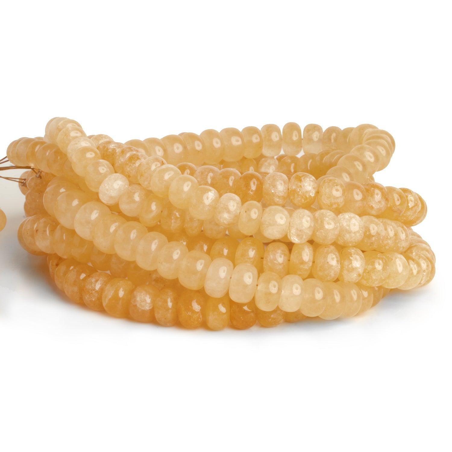 6-8mm Yellow Aventurine Plain Rondelles 16 inch 80 beads - The Bead Traders