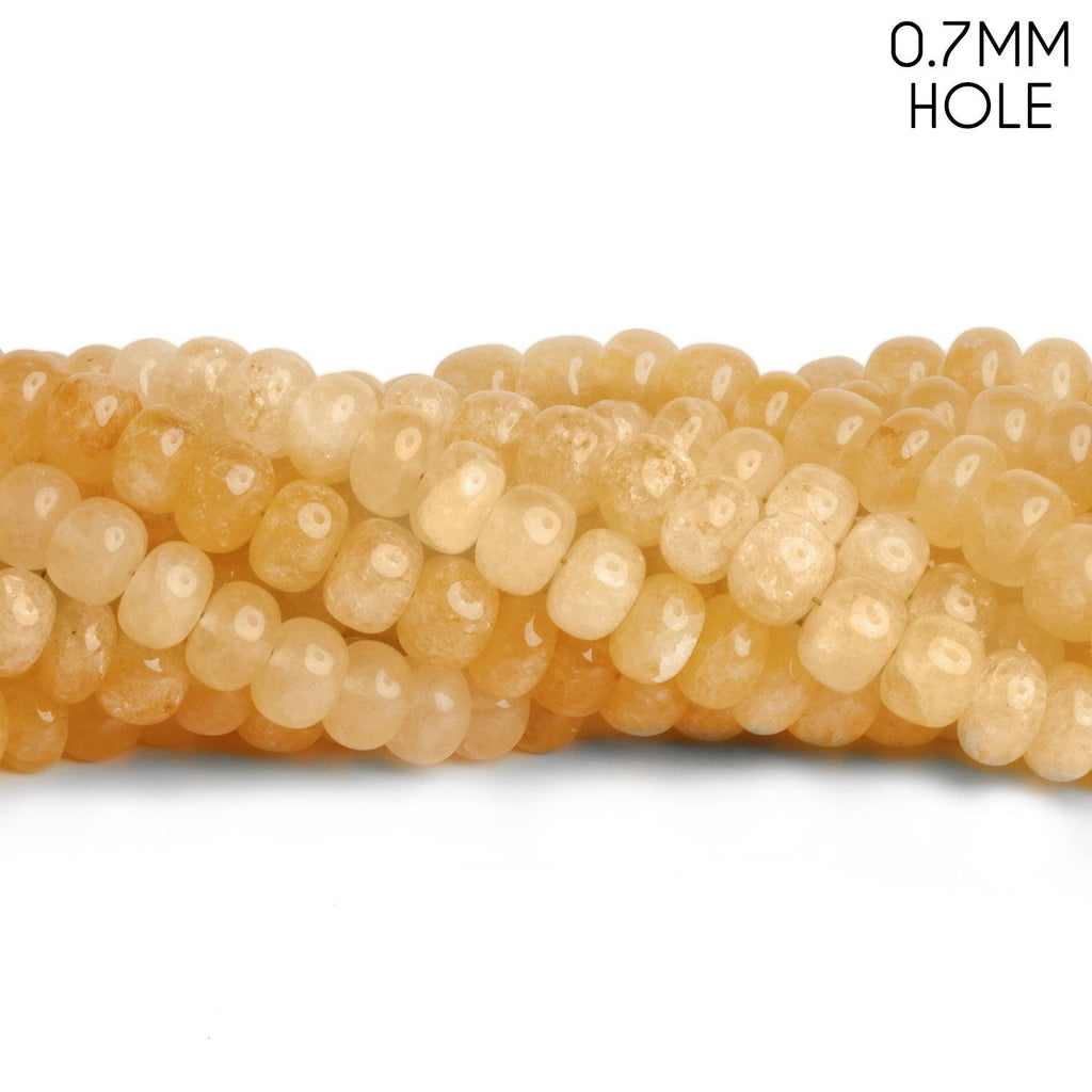 6-8mm Yellow Aventurine Plain Rondelles 16 inch 80 beads - The Bead Traders
