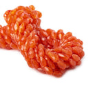 6-9mm Carnelian Faceted Straight Drilled Teardrop Beads, 14 inch - The Bead Traders