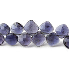 6-9mm Iolite Corner Drilled Faceted Square Beads 4 inch 24 pieces - The Bead Traders