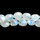 6-9mm Rainbow Moonstone Faceted Candy Kiss Beads 8 inch 52 pieces - The Bead Traders