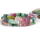 6.5-7.5mm Afghani Tourmaline Plain Rondelle Beads 15 inch 105 pieces - The Bead Traders