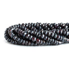 6.5-7.5mm Metallic Garnet faceted rondelle beads 13 inch 90 pieces - The Bead Traders