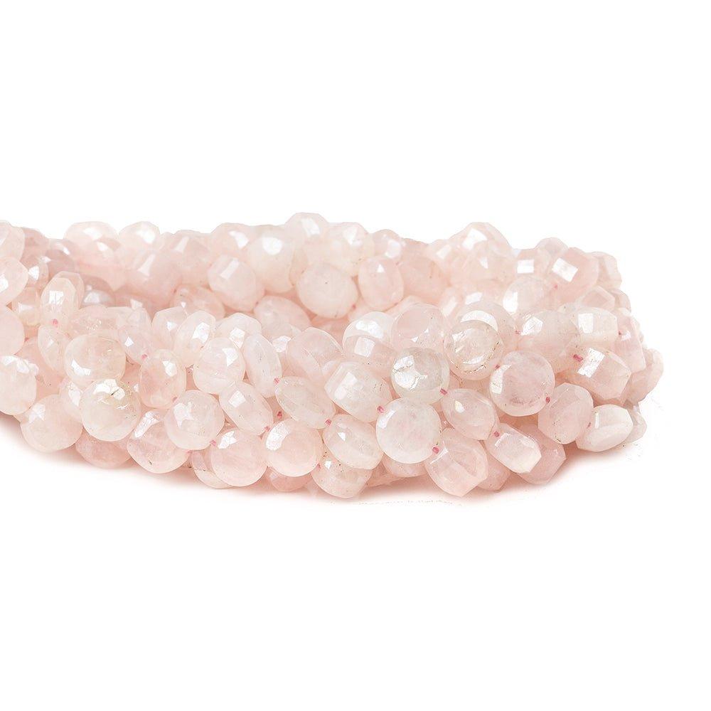6.5-7.5mm Mystic Rose Quartz faceted asymmetrical coins 13 inch 45 Beads - The Bead Traders