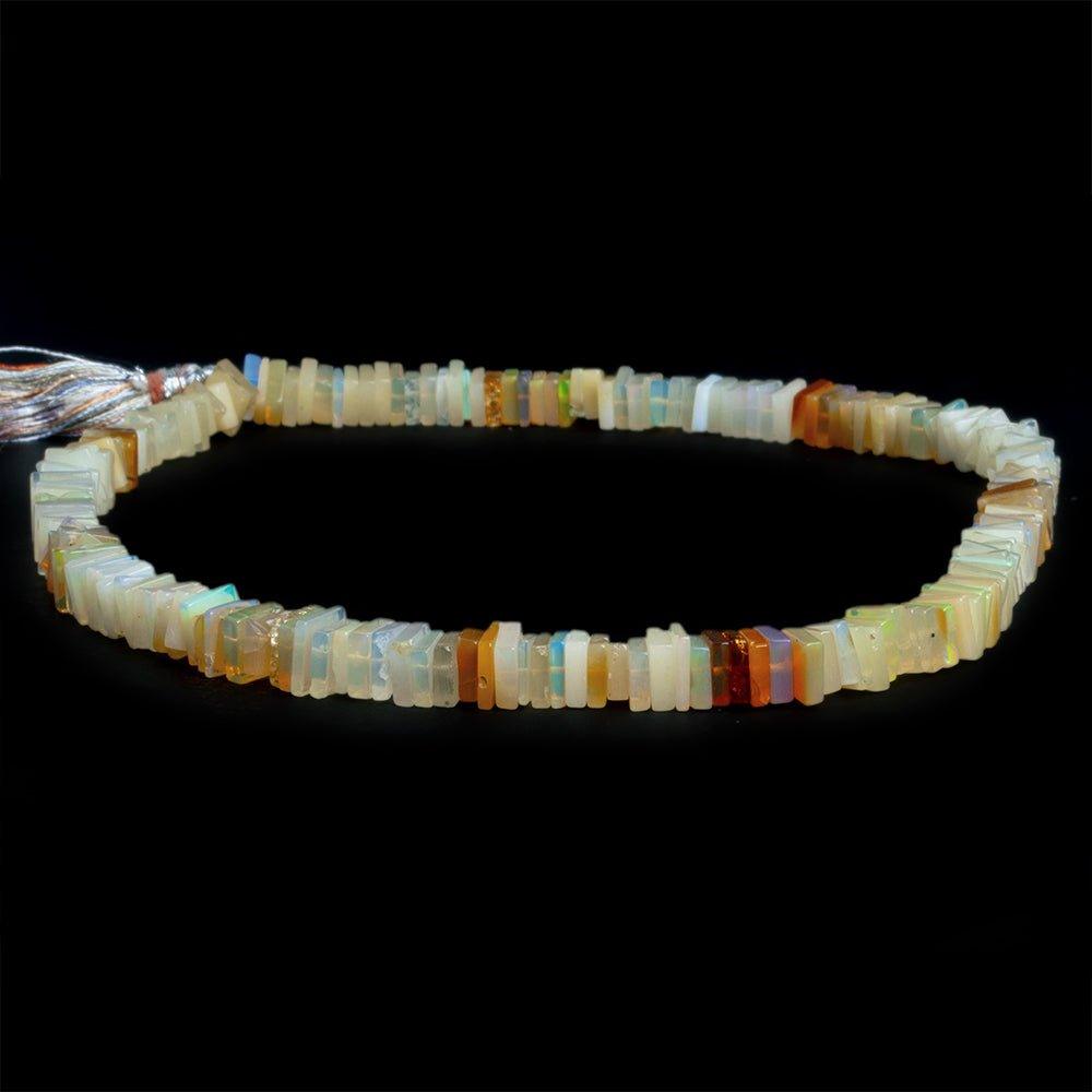 6.5-7mm Ethiopian Opal Plain Square Heishi Beads 15 inch 160pcs - The Bead Traders