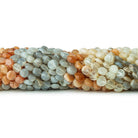 6.5-7mm Multi Color Moonstone Faceted Coin Beads, 15in - 61pcs - The Bead Traders