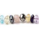 6.5-7mmMulti Gemstone Faceted Rondelle Beads 16 inch 95pcs - The Bead Traders