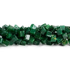 6.5-8mm Aventurine Corner Drilled Cubes 12 inch 45 beads - The Bead Traders