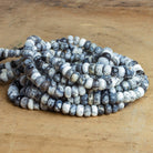 6.5-8mm Dendritic Opal Plain Rondelles 16 inch 85 beads - The Bead Traders